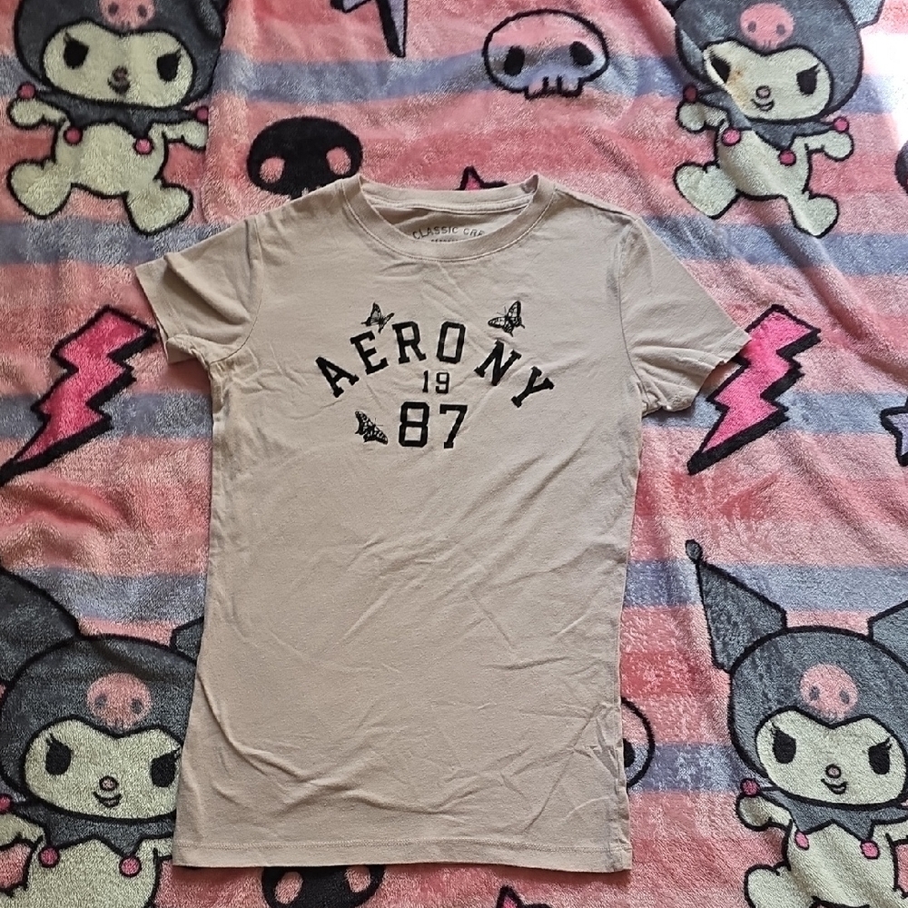 Aerony 1987 Beige Graphic Tee